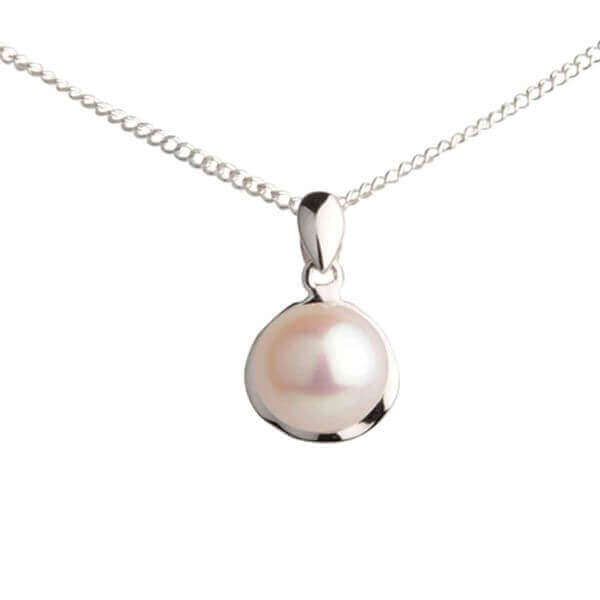  Freshwater Cultured Pearl Pendant and Chain  |  Silver