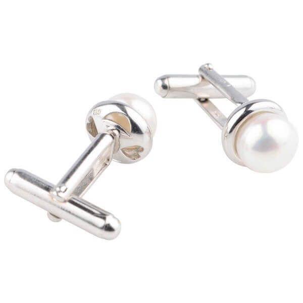 Silver Freshwater Pearl Cufflinks