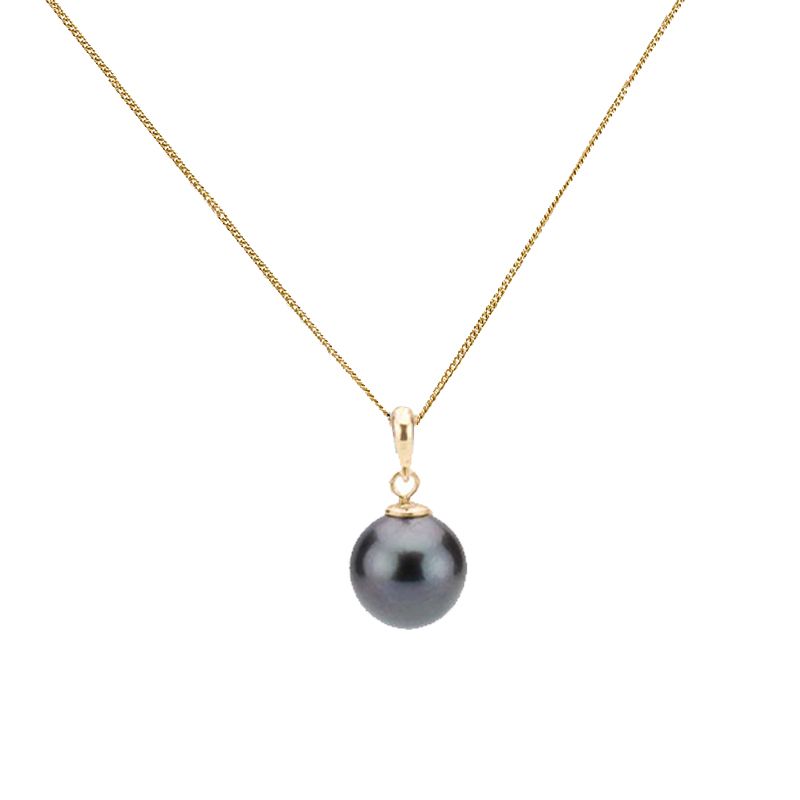 Tahitian Pearl Simple Pendant  |  9ct Yellow Gold
