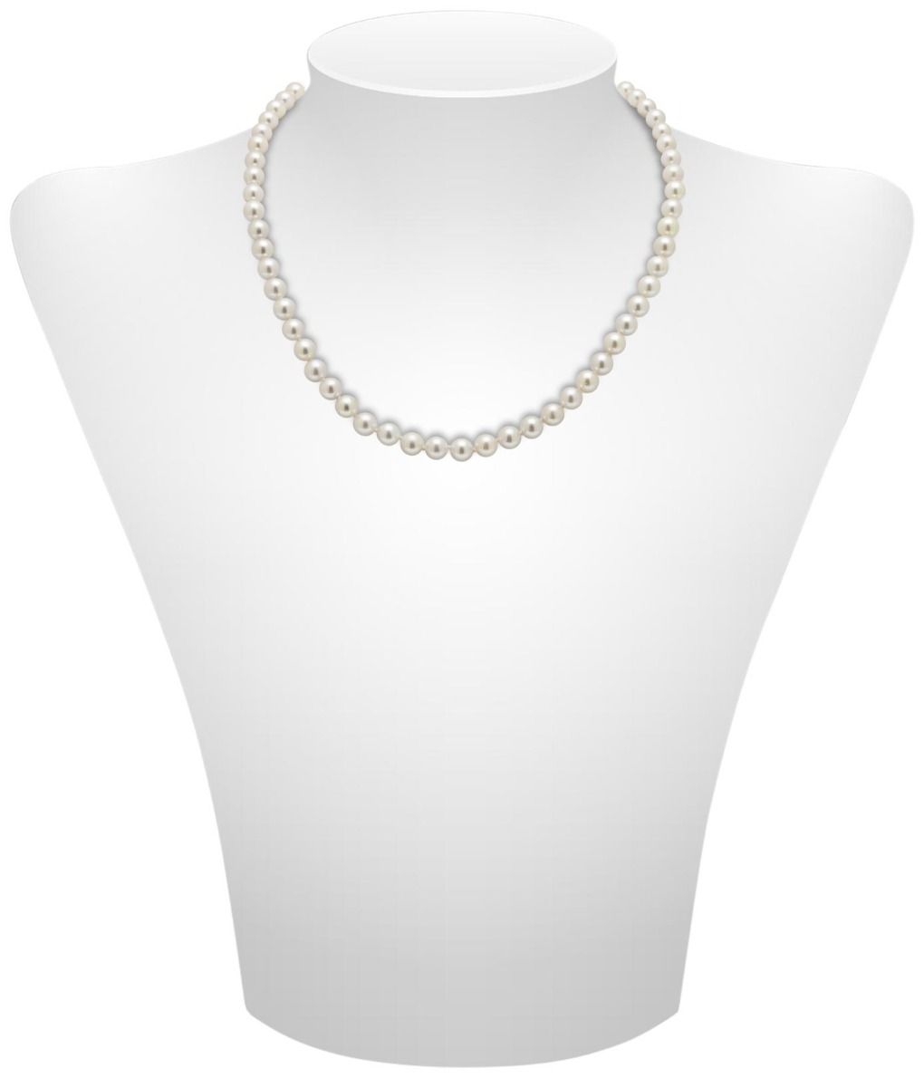 Akoya Pearl necklace on bust AA+ grade