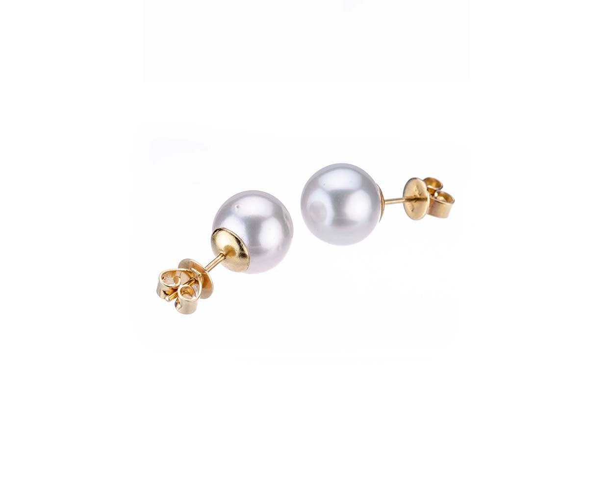 South Sea Cultured Pearl Stud Earrings 10.0-10.5mm | 18ct Yellow Gold 