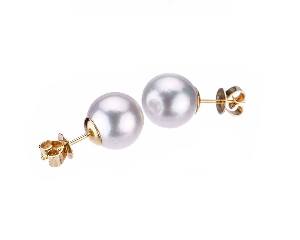 South Sea Cultured Pearl Stud Earrings 11.0-11.5mm | 18ct Yellow Gold 