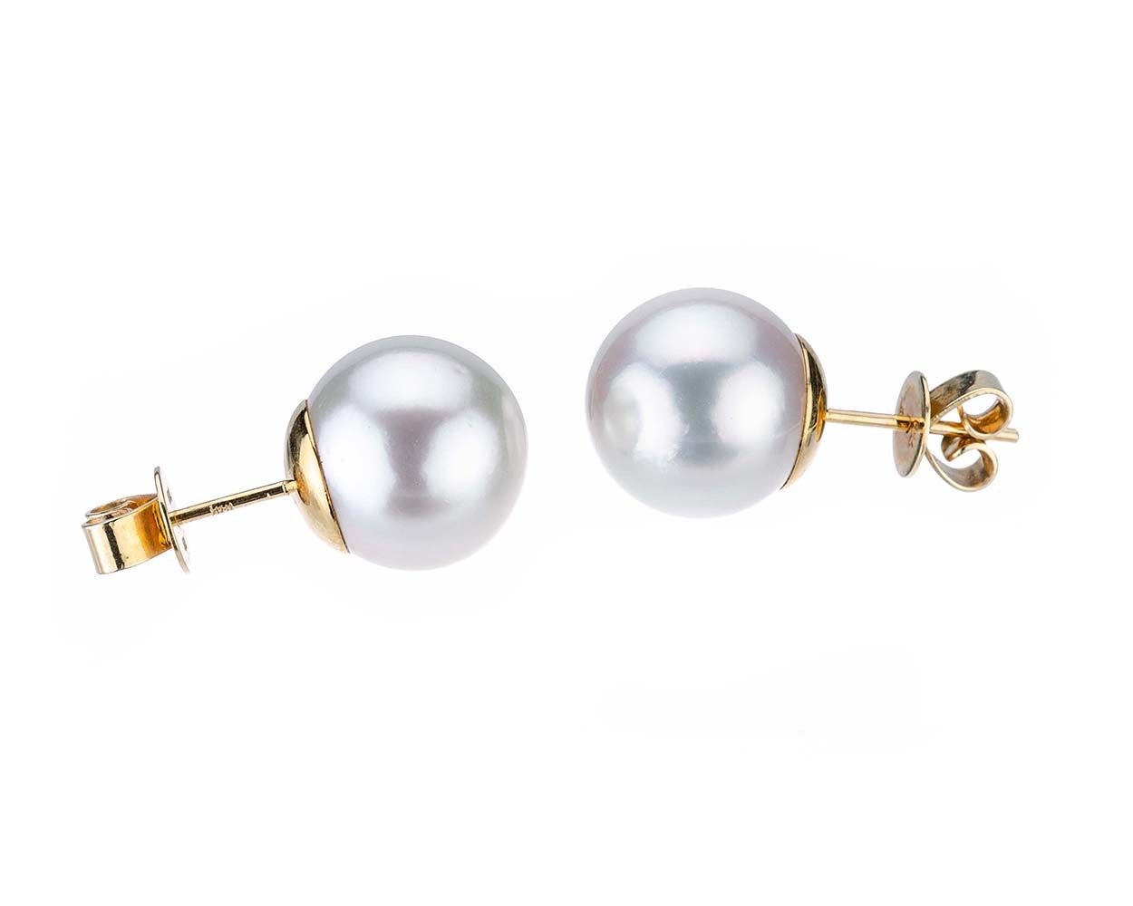 South Sea Cultured Pearl Stud Earrings 11.5-12.0mm | 18ct Yellow Gold 