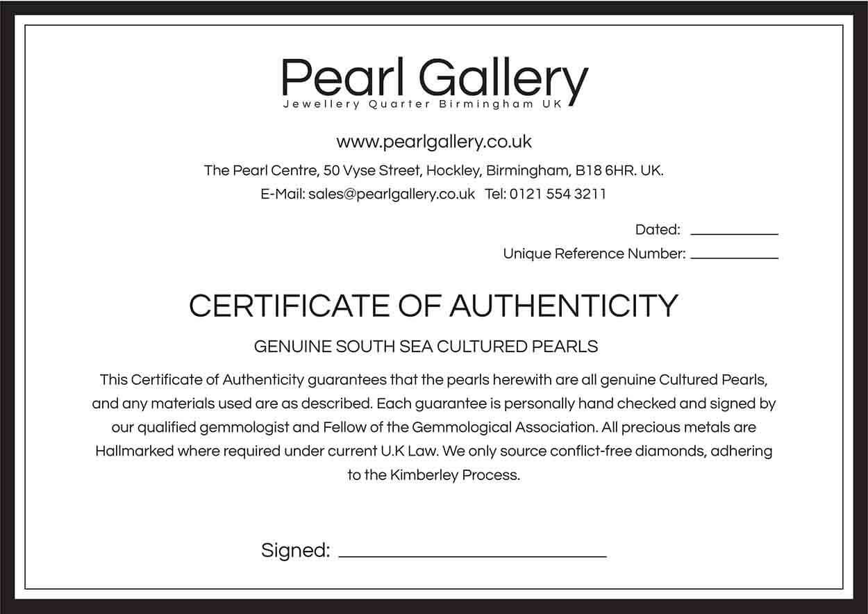 Certificate of Authenticity 