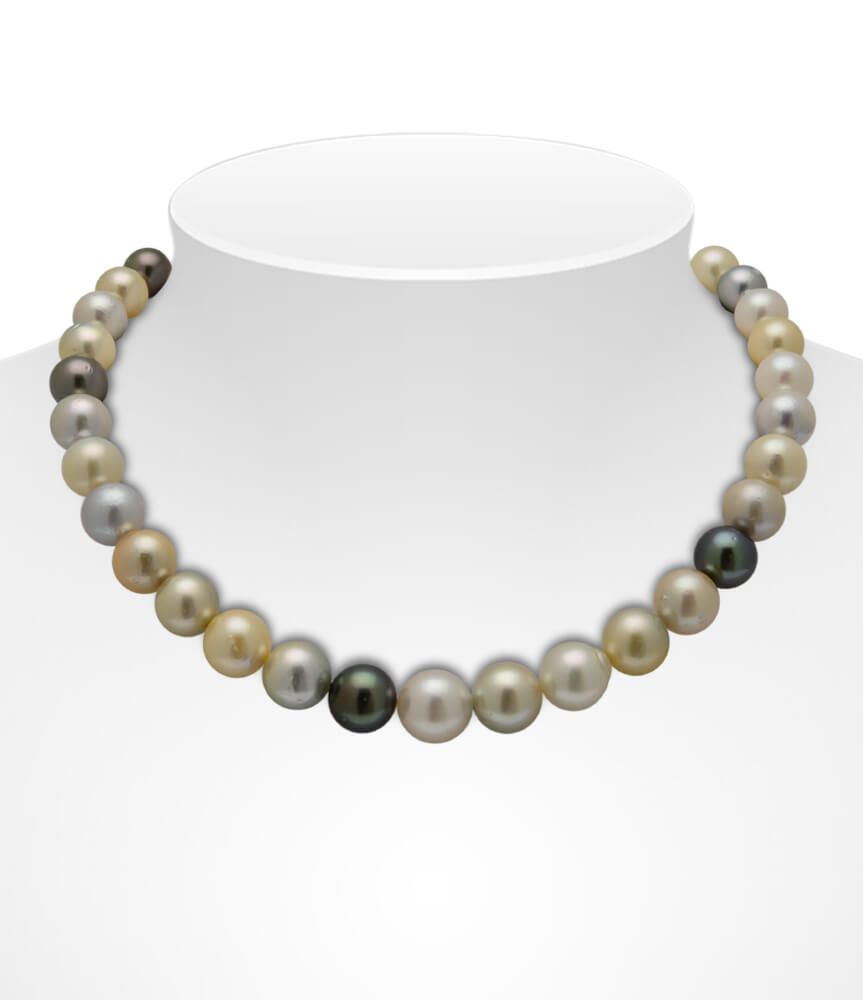 South Sea And Tahitian Pearl Necklace On Bust