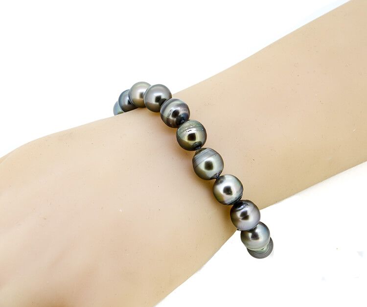 Tahitian Baroque Pearl Bracelet On Wrist