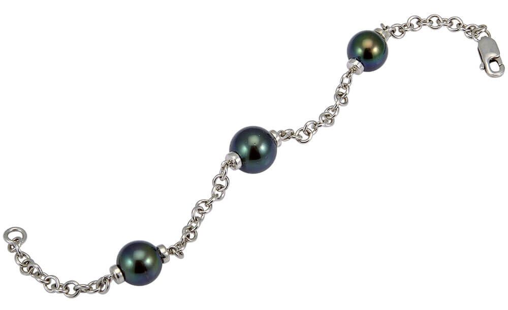 Tahitian Pearl & Chain Bracelet