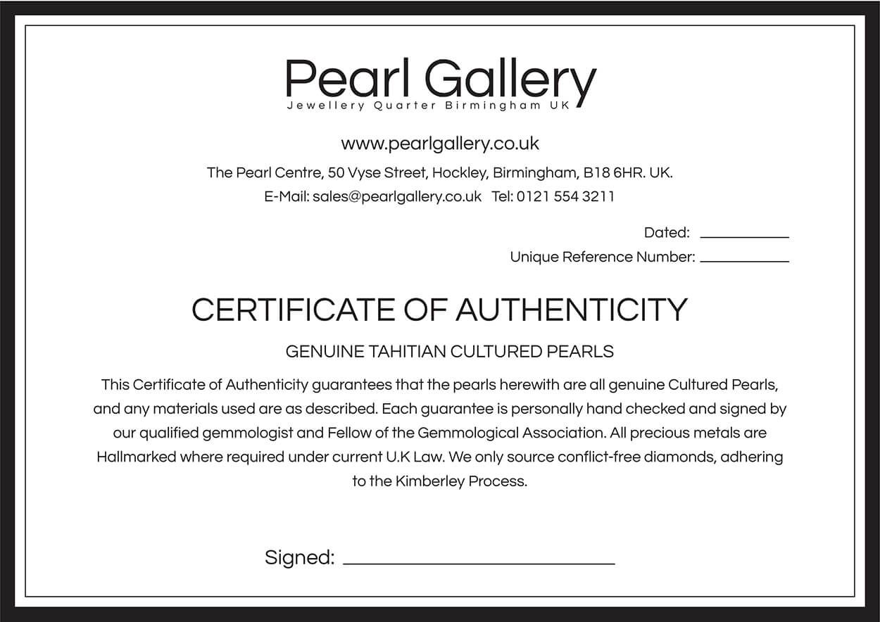 Certificate of Authenticity