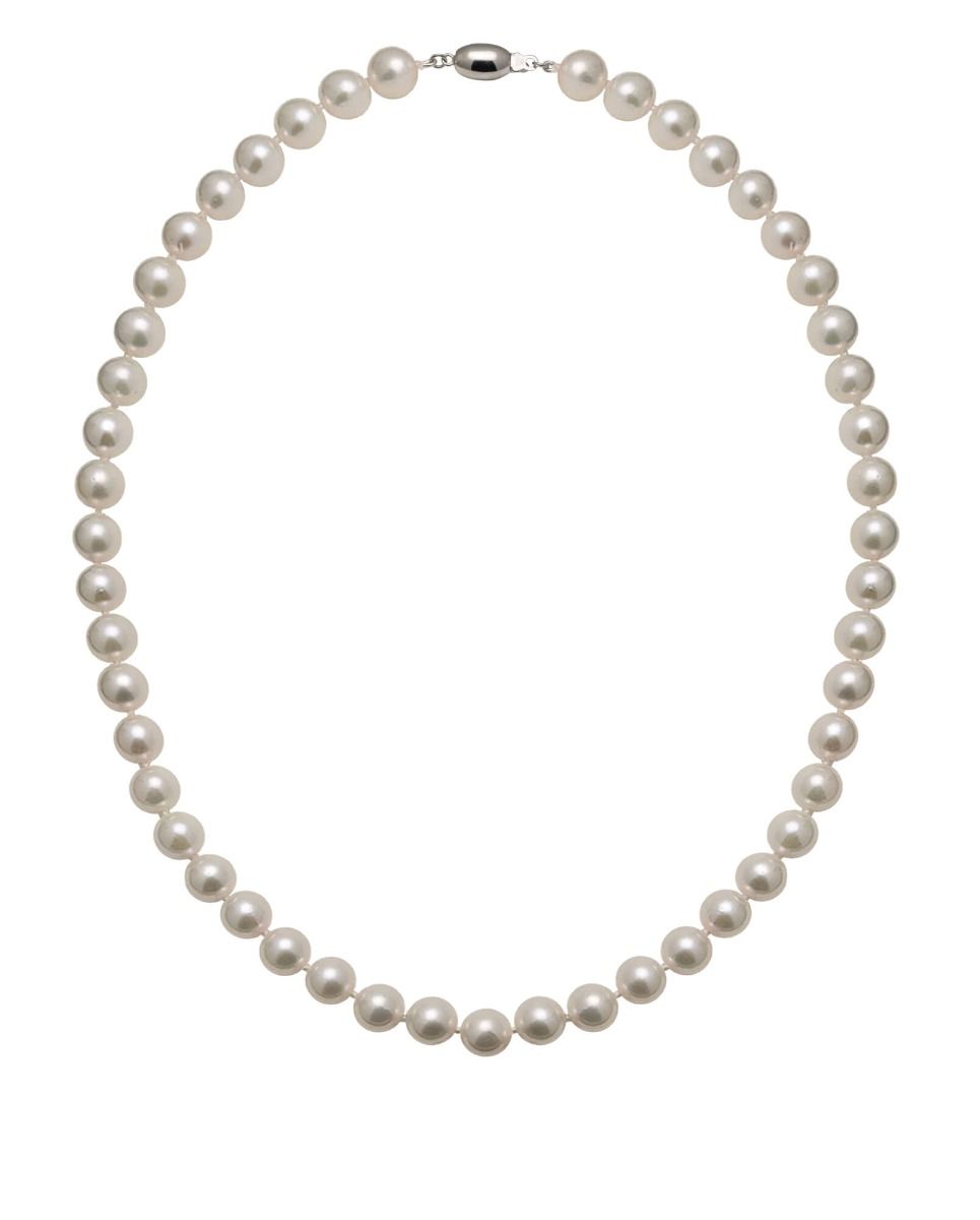 White Akoya Pearl Necklace | AAA Grade | 8.0-8.5 mm